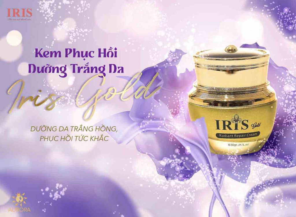 Kem phục hôi & dưỡng trắng da Iris Gold